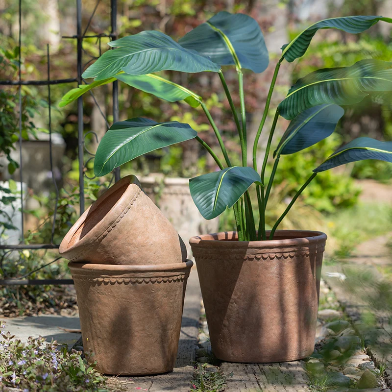 観葉植物用 大型花鉢 ウィービングデザインが庭やリビングに最適な理由