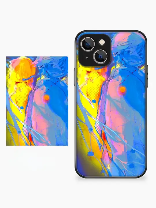 スマホケース オリジナルイラスト 浮遊 猫 コード iPhone対応