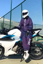防風防水の透湿性ライディングウェア【反射素材・ダークパープルカラー・通勤用】