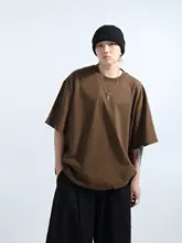 オーバーサイズ 半袖Tシャツ【ユニセックス・光沢のある水洗いコットン・ラウンドネック】