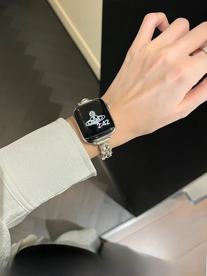Apple Watch用 ザ・タム 鑽石風デザイン金属バンド【41mm・40mm対応・スタイリッシュ・女性用】