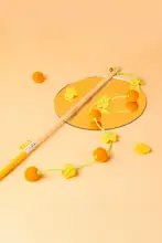 春の桜鈴付きキャットボール【長竿・猫玩具・自遊び対応】