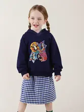 子供用春秋カートゥーンデザインフード付きパーカー【レトロスタイル】（セットアップ対応）