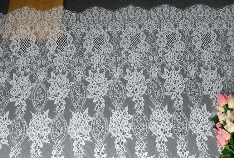フランス製の広幅メッシュ生地：刺繍レース・ウエディング用の素材特性と実用性