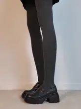 牛革製 厚底ローファー 女性用【黒・通勤用・スタイリッシュ】