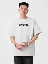 Tシャツ 半袖 メンズ ユニセックス ロゴプリント オーバーサイズ ストリート 夏 「WASSUP HEODS」