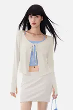 軽やかで通気性のある 防晒カーディガン【ドローストリングデザイン・紫外線対策・女性用】
