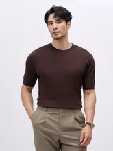 夏用 モダールニットTシャツ【白・抗菌・吸汗・通気性・ラウンドネック・短袖・メンズ】