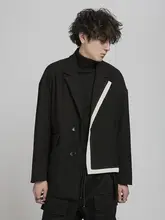 レトロ風 羊毛ジャケット【男性用・カジュアルスタイル・黒・秋用】
