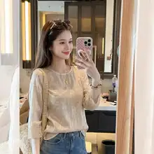 夏用柔らかい風合いのイエローオーバーサイズブラウス【長袖・フィット・女性用】