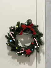 クリスマスリース クリスマスツリー オーナメント フェイクグリーン 造花 インテリア ドアリース 壁掛け ホテル 店舗 飾り付け