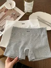 抗菌加工の安全な女性用ショートパンツ【コットン製・寝室やヨガに最適・平角デザイン】（セットアップ対応）