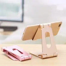 アルミ合金製 機能的な折りたたみスマホスタンド【デスク・ベッドサイド用・テレビ視聴対応】