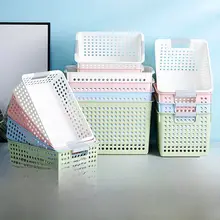 収納バスケット プラスチック 長方形 卓上 幼稚園 キッチン お菓子 小物整理