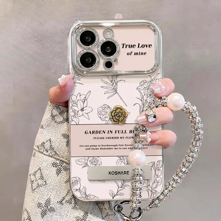 大きな窓付き山茶花デザインのスマートフォンケース【iPhone 16 Pro Max・Huawei Pura 70・Mate 60 Pro・Honor 200・OPPO Reno 12・Xiaomi 14対応・衝撃吸収】