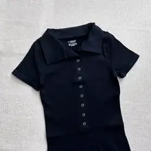 夏用短袖ヨガポロネックボディスーツ【女性用・ダンス・フィットネス・コンプレッションタイプ・ショートパンツ】