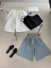 夏用清涼なワイドパンツ【Aライン・フィット・大人カジュアル・五分丈】（セットアップ対応）