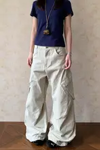 デザイン性の高いツータックワイドパンツ【男女兼用・カジュアル・機能的ポケット】（セットアップ対応）