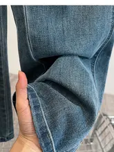 レディース ヴィンテージ風 ハイウエストデニムパンツ【ストレッチ・フレアシルエット・体型カバー】