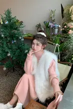 エコファー ベスト【冬用・ホワイト・ファッション】