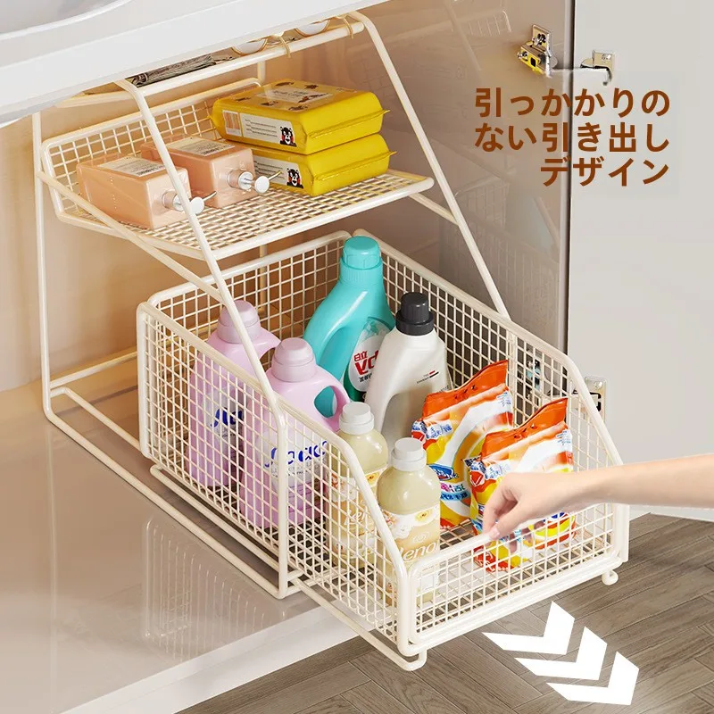 引き出し式キッチンキャビネット収納ラック：2250mm幅の使い勝手と家庭用の実用性
