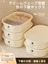 インナーウェア収納ボックス【靴下・パンティ・ブラ用の3イン1仕切り整理箱】