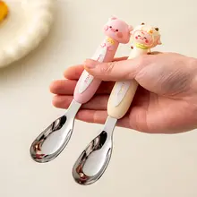 食洗機対応の子供用ステンレス製元宝スプーン【食品グレード・お子様用】
