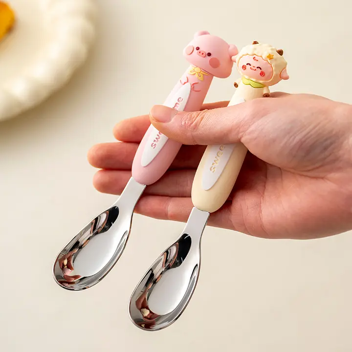 食洗機対応の子供用ステンレス製元宝スプーン【食品グレード・お子様用】