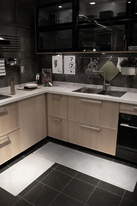 北欧風キッチンマット【防滑・防油・吸水・洗濯可能・ロングタイプ】