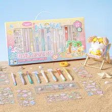 水性ボールペン ノック式 15本セット おしゃれ インスタ映え 黒 勉強用 文具 「RosyPosy」