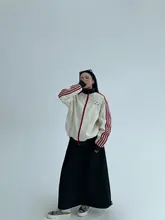 春向け カジュアルなスポーツジャケット【短丈・立ち襟・ゆったりシルエット・バイカラー】