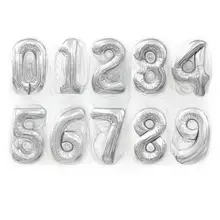 32インチ アルミ製数字バルーン【多色・女の子の誕生日・撮影用デコレーション】