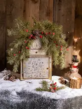 クリスマスベル 赤い実のリース 装飾吊り下げ装飾 祝日装飾品
