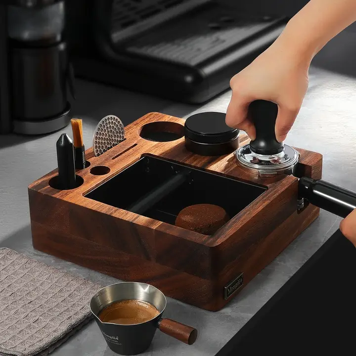 胡桃木製 コーヒーグラインダー用ベース【粉捨てバケツ・パウダーつき】