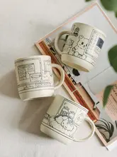 猫咪カップ 手描きのデザイン 日常使い 大容量