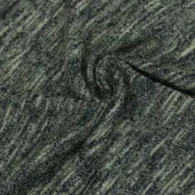 花柄灰色と深青色の薄手ニット生地【ハンドメイド用・DIY布】