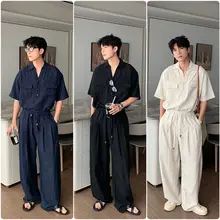 セットアップ 2点セット メンズ シャツ リネン 夏 大人カジュアル おしゃれ