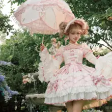 純綿ロングスリーブワンピース【リリーティータイム・オリジナル・ロリータ】