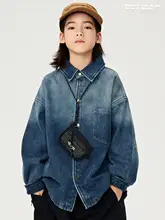 ブルーグラデーションフリースデニムシャツ【ユニセックス・秋冬用】