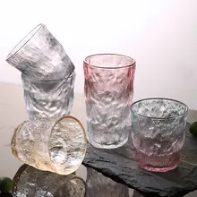 クリエイティブなアイスグレイスタンブラー【透明ガラス・カラフル・冷飲用】