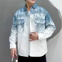 グラデーションデニムジャケット【ブルー・メンズ・スリムフィット】