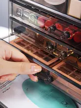 化粧品収納ボックス【引き出し式・アクリル製・大容量・デスクトップ用・防塵】