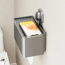 吸盤式壁掛けトイレットペーパーケース【衛生的・バスルーム用】