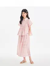 女児用 パフスリーブの襟付きトップス【夏用・デザイン性高い・可愛い】（セットアップ対応）