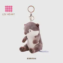 ぬいぐるみ キーホルダー バッグチャーム カワウソ もこもこ かわいい レディース 「LIVHEART」