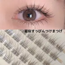 透明のフィッシュテールタイプつけまつげ【自然なセグメント・ナチュラル仕上げ・初心者向け】