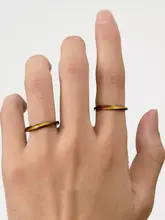 ENFANTIN モビウスデザイン リング【レトロブラックゴールド・ユニセックス・オープンスタイル】