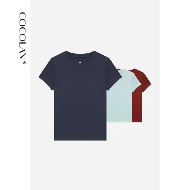 シンプルなデザインの夏用桑蚕絲天丝短袖Tシャツ【女性用・インナー対応】