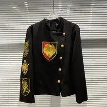 セーラーブレザー レディース 長袖 刺繍ワッペン トラッド 秋