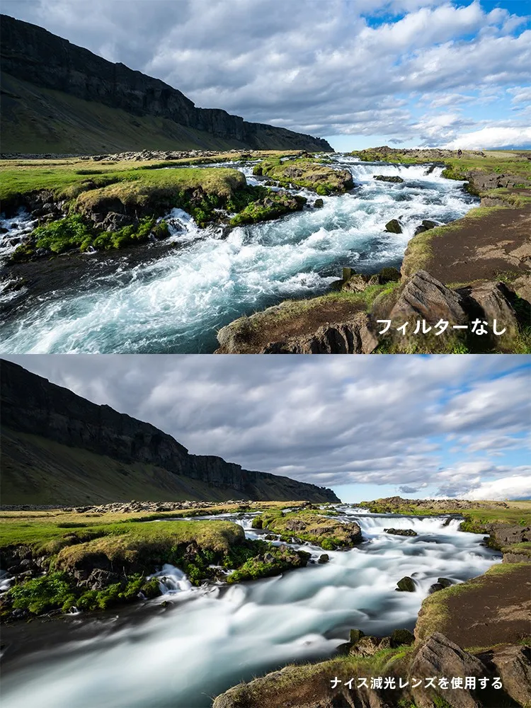 NiSi ND16 100mm サーキュラー減光フィルター：中灰密度で風景撮影に最適な減光性能